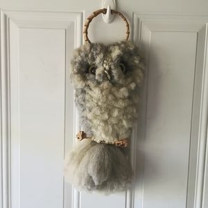 SOLD 1970s Owl Wall Decor Hanging